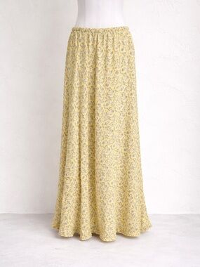 Vintage April Cornell Floral Maxi Skirt XL Cottagecore Prairie